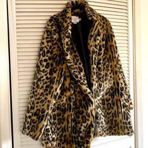 Junarose leopard style hip length coat